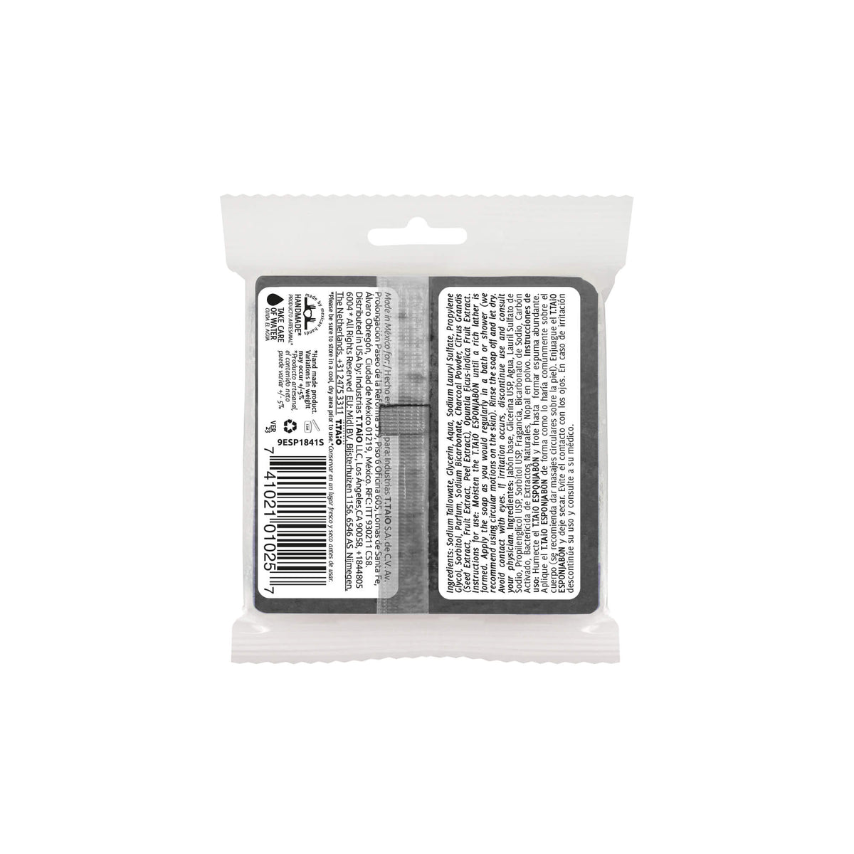 Mini EsponJabon Charcoal, Purifying effect by T.Taio EsponJabon by T.TAIO