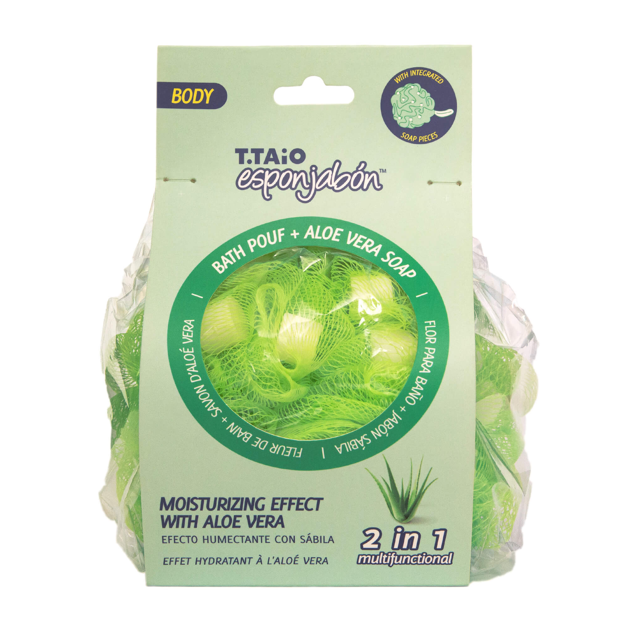 Esponjabon Bath Pouf + Soap Aloe Vera