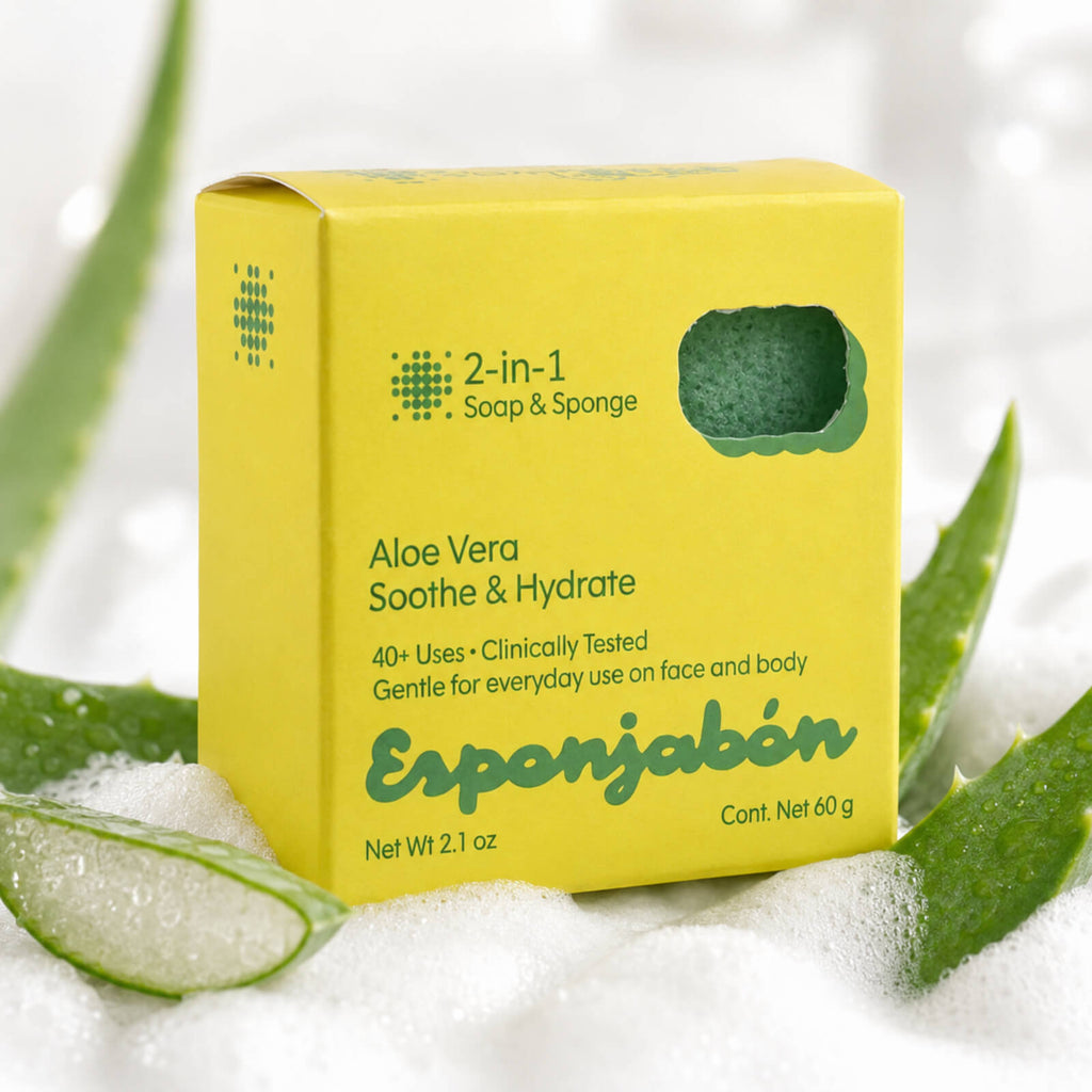 Mini Esponjabon Aloe Vera - Moisturizing Effect 