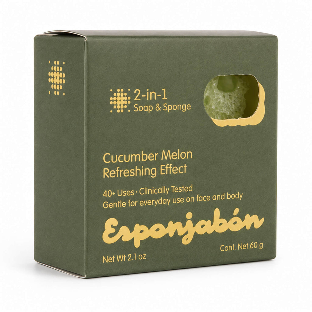 Mini Esponjabon Cucumber with Melon, Hydrating Effect 