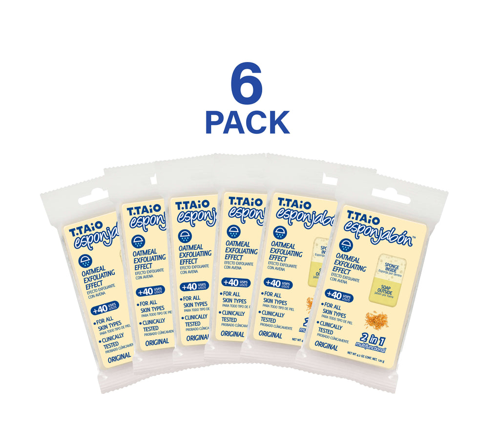 EsponJabon Oatmeal - Exfoliating Effect - PACK OF 6