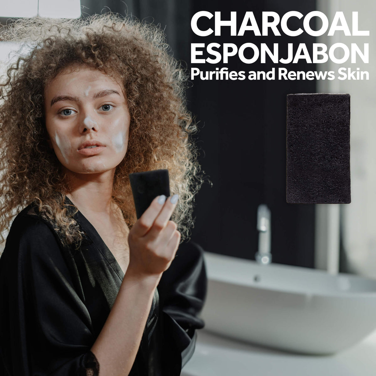 EsponJabon Charcoal, Purifying effect by T.Taio