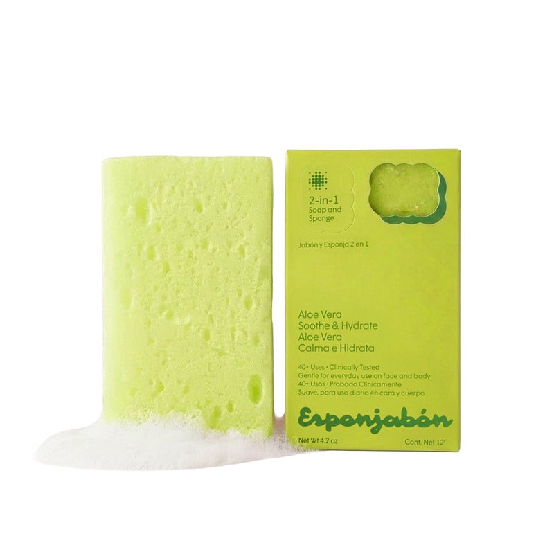 Esponjabon Aloe Vera two-in-one soap sponge product