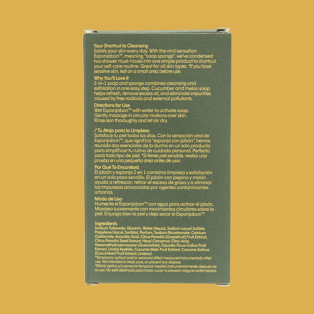 Esponjabon Cucumber with Melon, Hydrating Effect