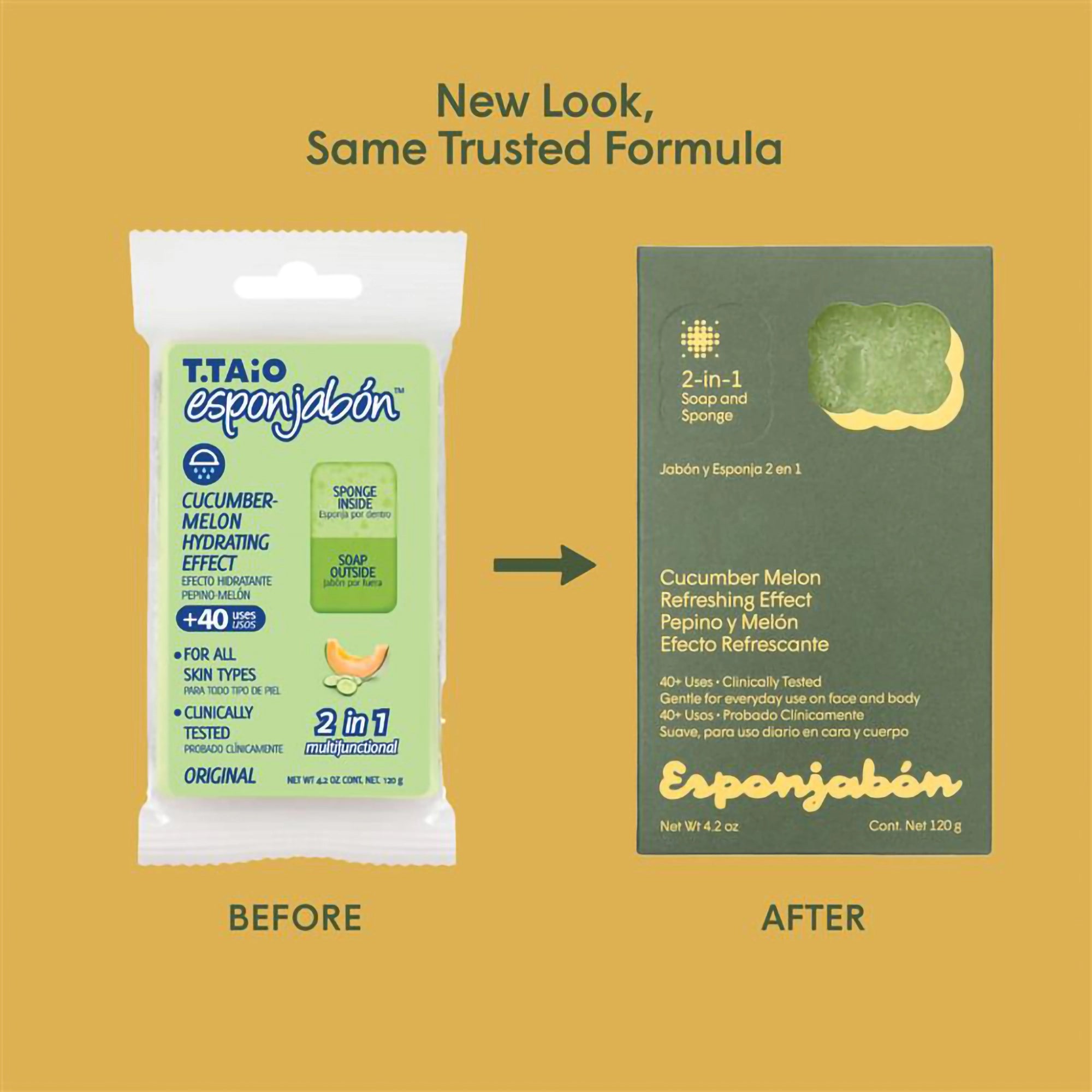 Esponjabon Cucumber with Melon, Hydrating Effect