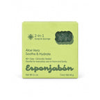Mini Esponjabón Aloe Vera 2-in-1 soap sponge box, front view