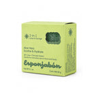 Mini Esponjabón Aloe Vera 2-in-1 soap sponge box, angled view