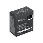 Mini Esponjabón Activated Charcoal 2-in-1 soap sponge box, three-quarter view
