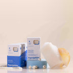 Esponjabón Mother of Pearl 5-Pack shown in a bathroom setting