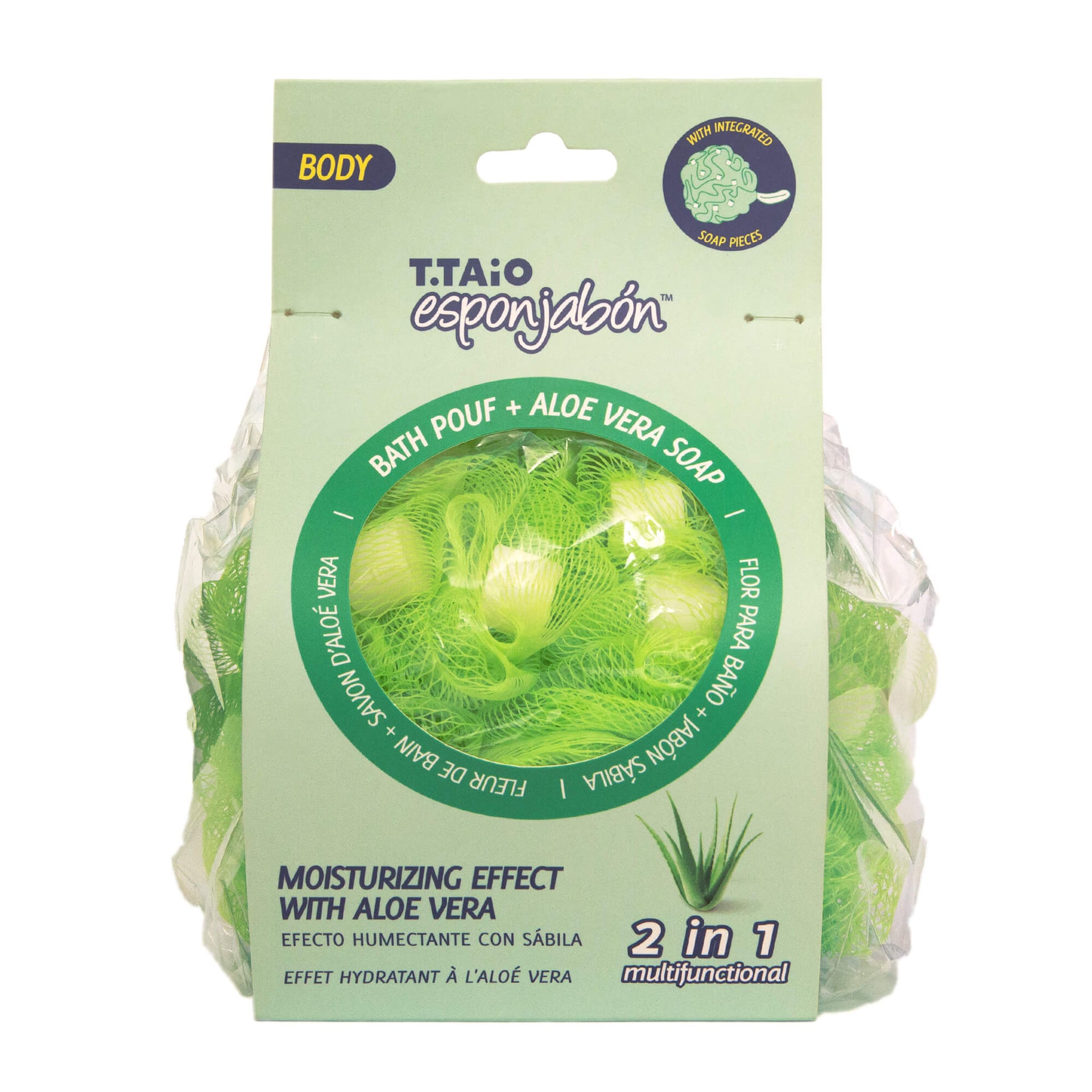 Esponjabon Bath Pouf + Soap Aloe Vera