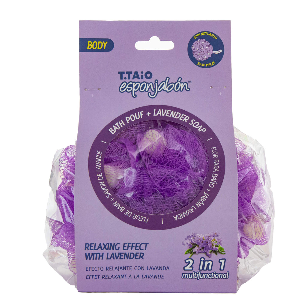 Esponjabon Bath Pouf + Soap Lavender, Relaxing by T.Taio