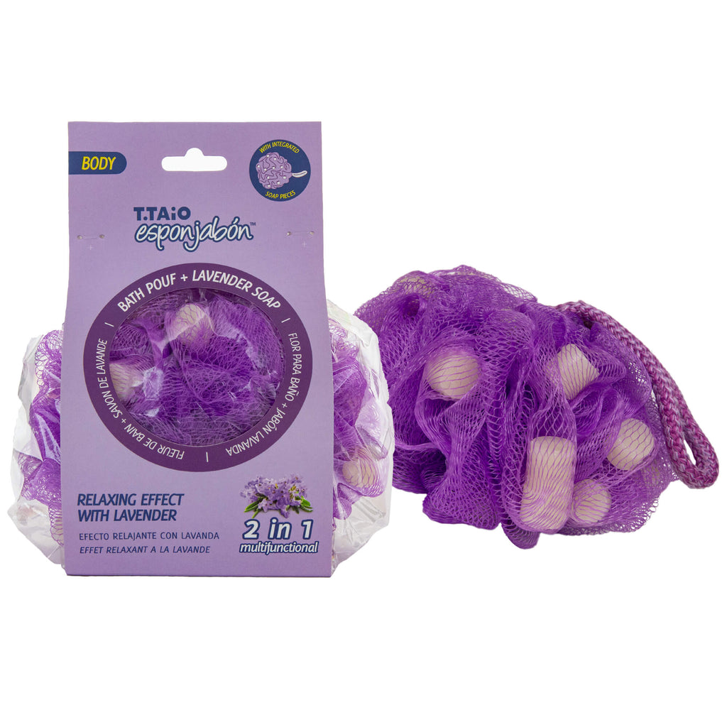 Esponjabon Bath Pouf + Soap Lavender, Relaxing by T.Taio